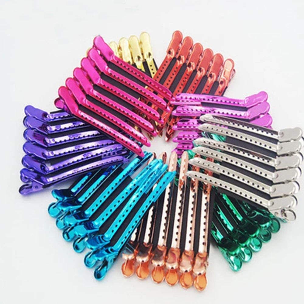 12 Stück Alligator Haarspangen Friseurklammern Stahl Haarnadeln Haarklammer Professioneller Barbier Für Lockige Frisur Abteilklammern
