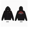 PLAY love hooded sweater fleece thickened cardigan zipper baoling jacket trendy brand Kawaku male and female couples