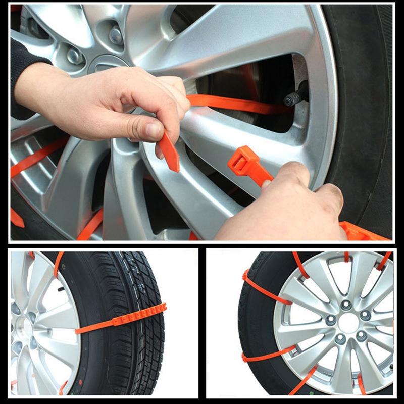 10 pcs Winter Anti-skid Chains for Car Snow Mud Wheel Tyre Thickened Tire Tendon