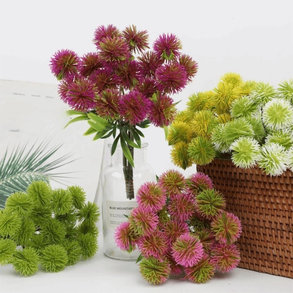Realistic Fake Chrysanthemum Ball Chrysanthemum Artificial Flower Branch Photography Prop