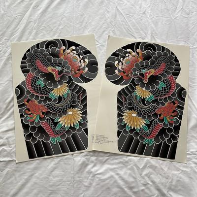Alexander Irezumi Tattoo Sticker Extra Large Back Long Sleeve, 1 Piece, Chest Short Sleeve
