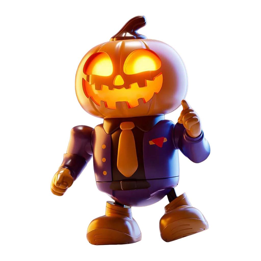 Halloween Dancing Pumpkin Robot Novelty Toy With Music And LED Lights Interactive Electronic Gadget For Kids And Adults