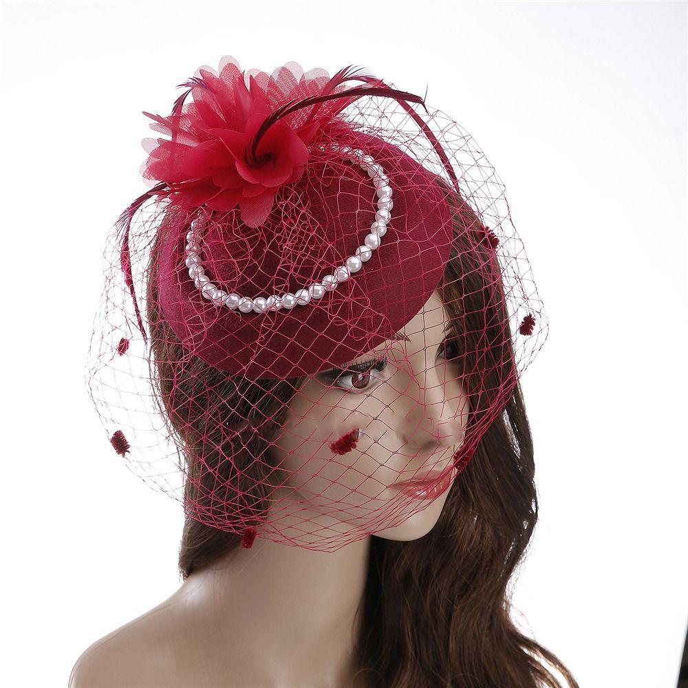 Fascinator Elegant Retro Birdcage Veil Hat Black Veil Top Hair Accessories Bridal Face Veils