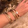 For Girls Bohemian Wide Side Gold Color Korean Bangles Women Bracelets Hands Jewelry Wrist Bands