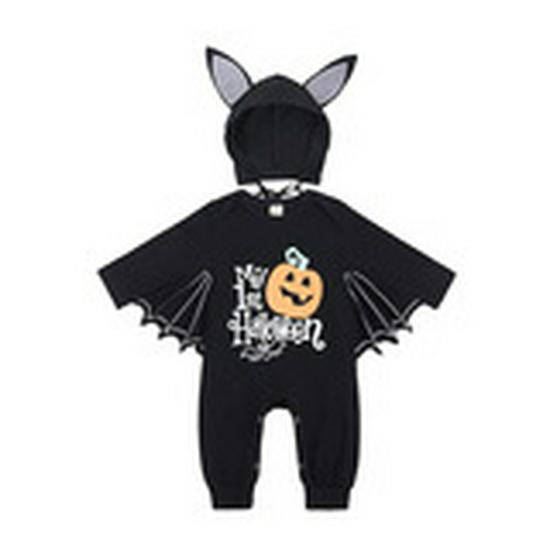 European & American Baby Bat Hooded Romper Set: Boys & Girls Onesie Jumpsuit (2-Piece).