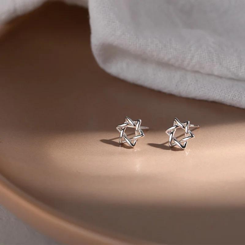 56 Types 925 Silver Zircon Puzzle Star Animal Geometric Stud Earrings for Women Fine Jewelry Minimalist Accessories