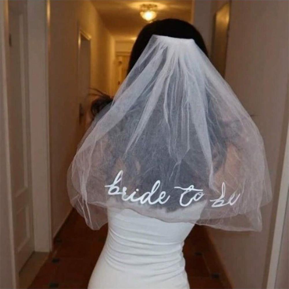 Wedding Bachelor Party Bride Veil Bring To Be Party Gold Comb Veil Rose Gold Veil Suitable for Wedding Parties