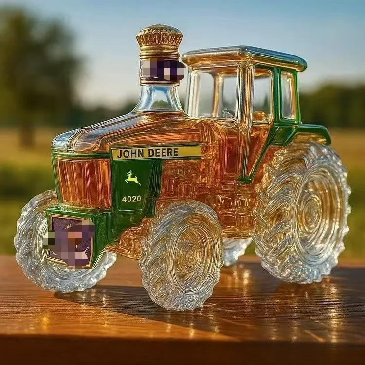 Modellismo trattore bottiglia in vetro borosilicato alta bottiglia da whiskey decanter ornamento decorativo bottiglia di spumante portabottiglie