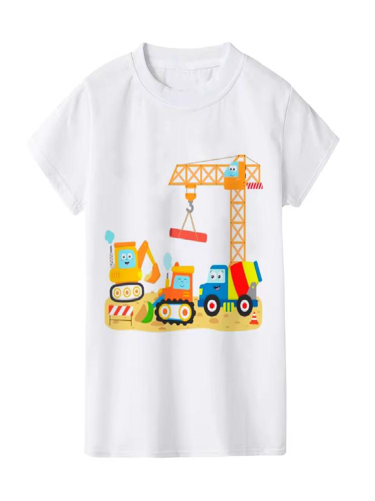 Summer Printed Boys' T-Shirt Natural Work Area Clothing Children's Summer Top