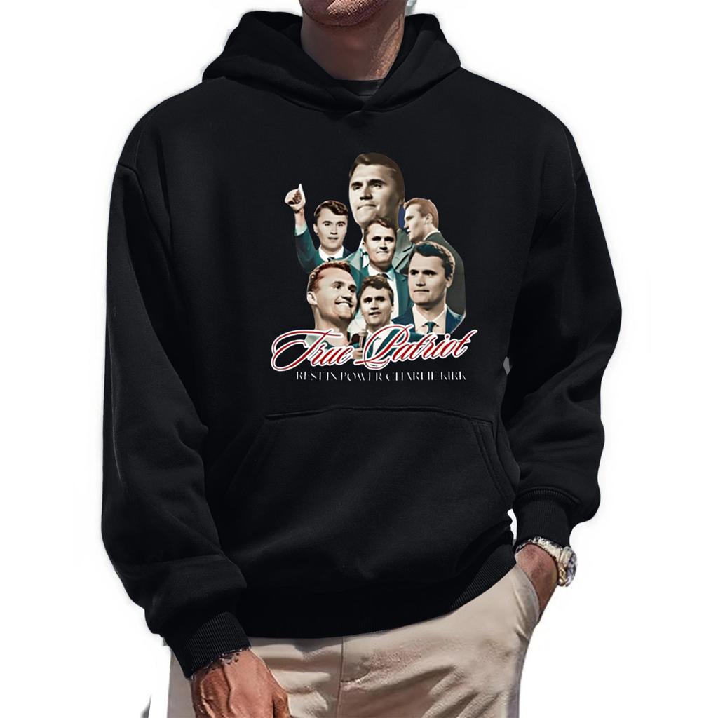 Men's Fashionable Casual Long-sleeved Printed Hooded Sweater Top