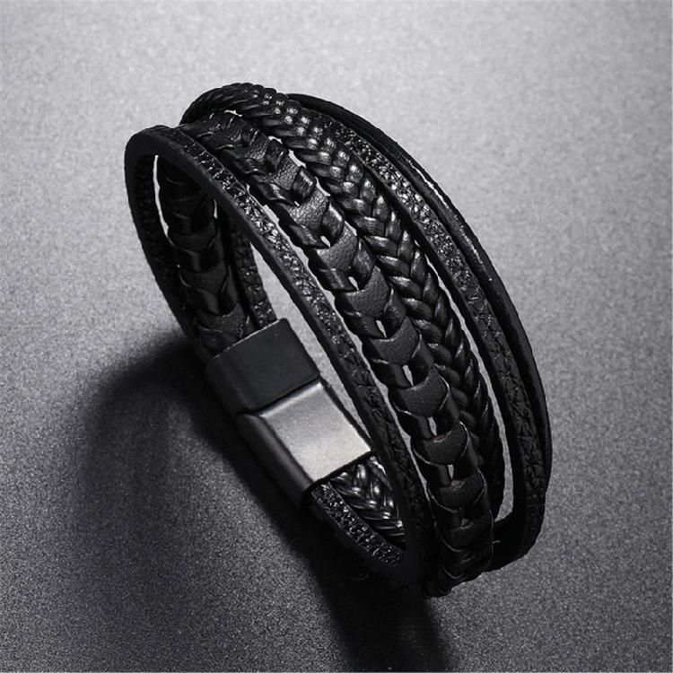 Vintage Handgefertigtes Leder Einfaches Armband Mehrlagiges Armband Lederband Handgelenkschmuck Geschenk für Modebegeisterte