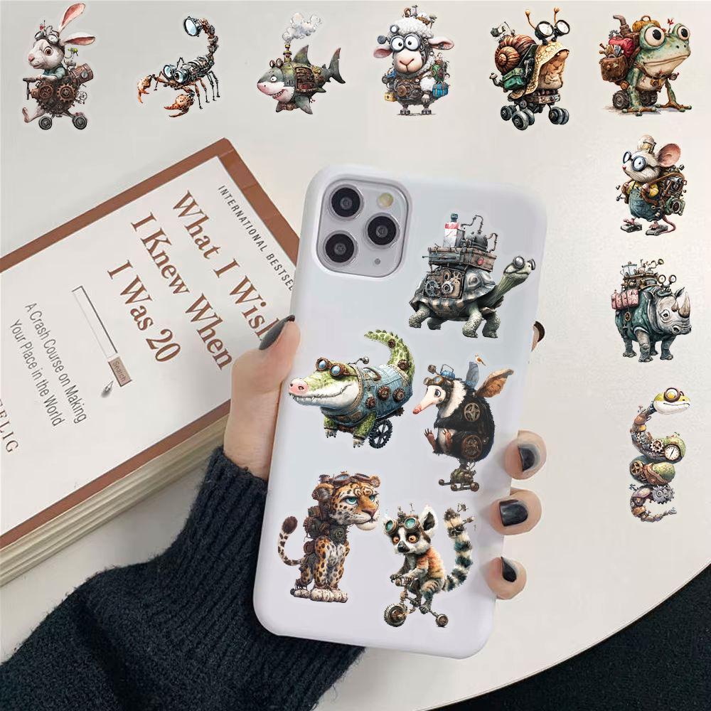 50/100PCS Punk Style Stickers Landscape Decorative Laptop Coffee Art Transparent Luggage Stationery Waterproof PET Stickers