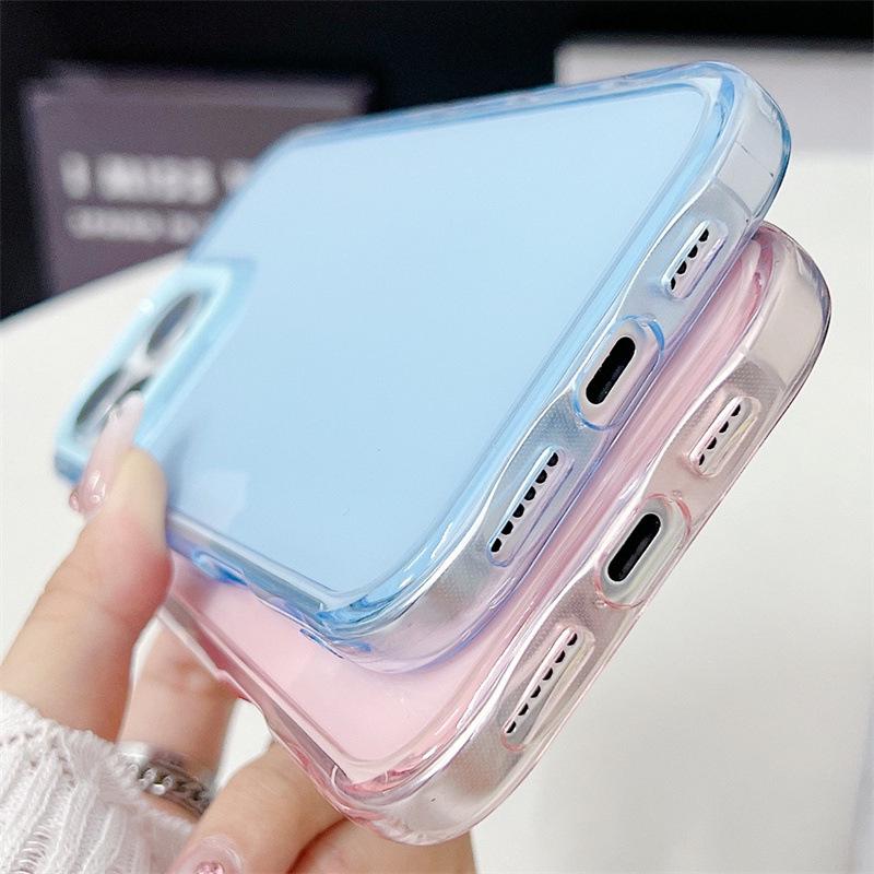 Jelly Ripples Transparent iPhone Case for 16 Pro Max, 14, 11 - Cross-Border Foreign Trade Compatible
