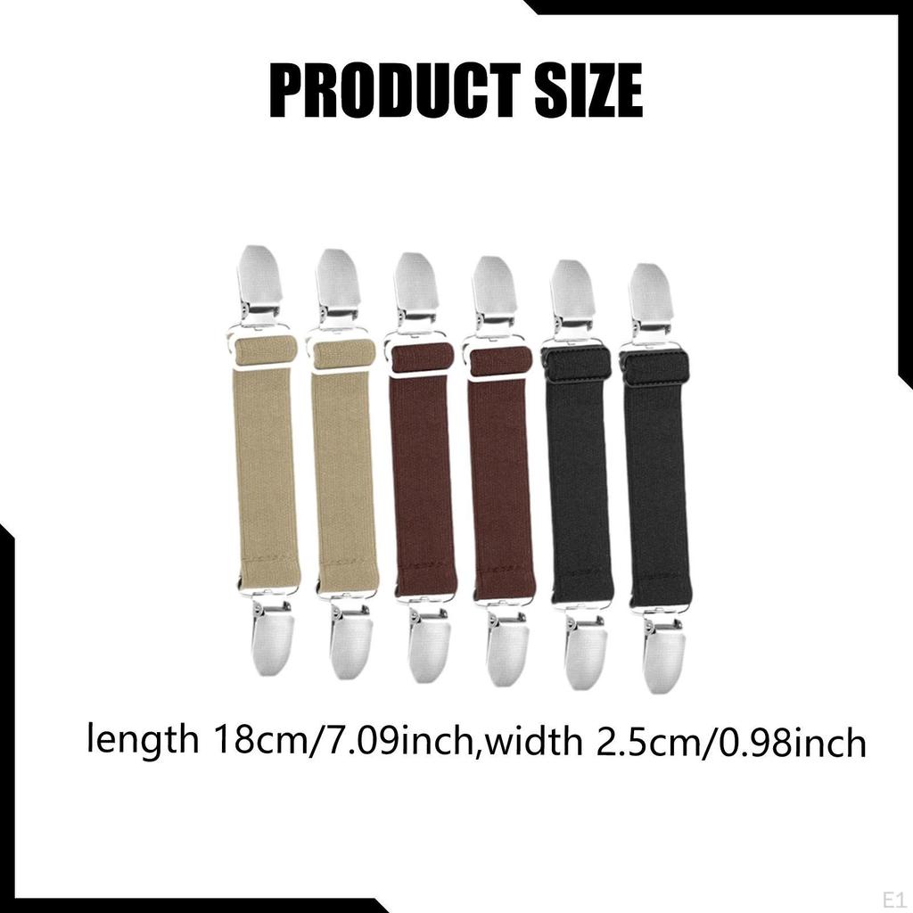 6 Pieces Waist Clip Pant Elastic Belt for Women Men Shawl Glove Scarf Coat