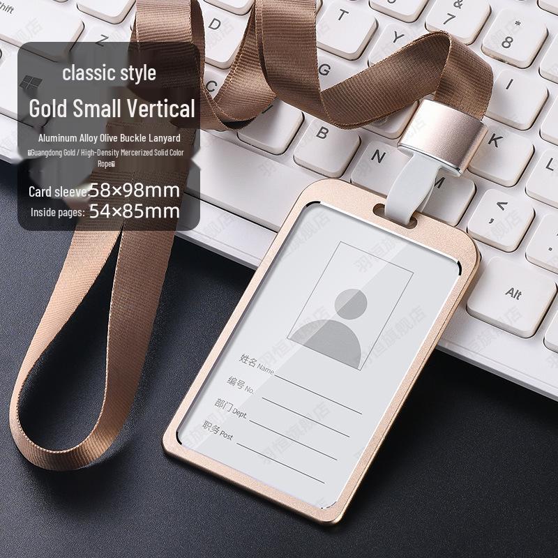Aluminum Alloy ID Badge Lanyard with Card Holder