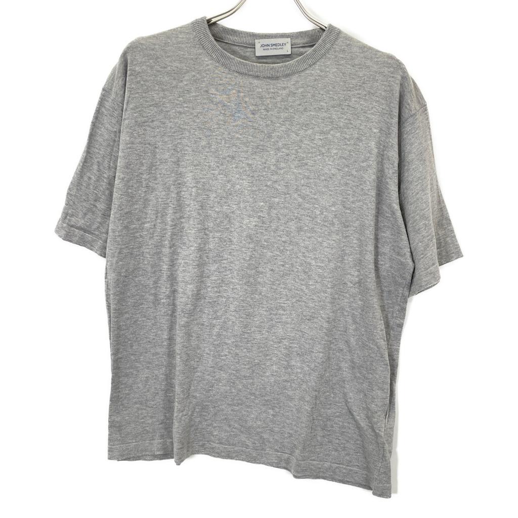 JOHN SMEDLEY Gray 100% Cotton Summer Knit tops L grayUsed