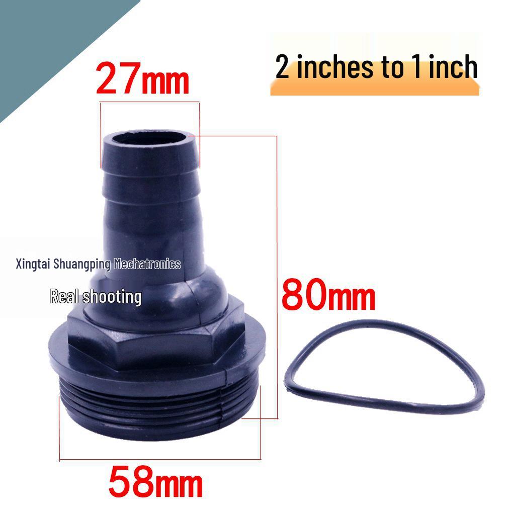 Thickened Plastic Male Thread Hose Connector Water Pump Adapter (4", 3", 1.5")