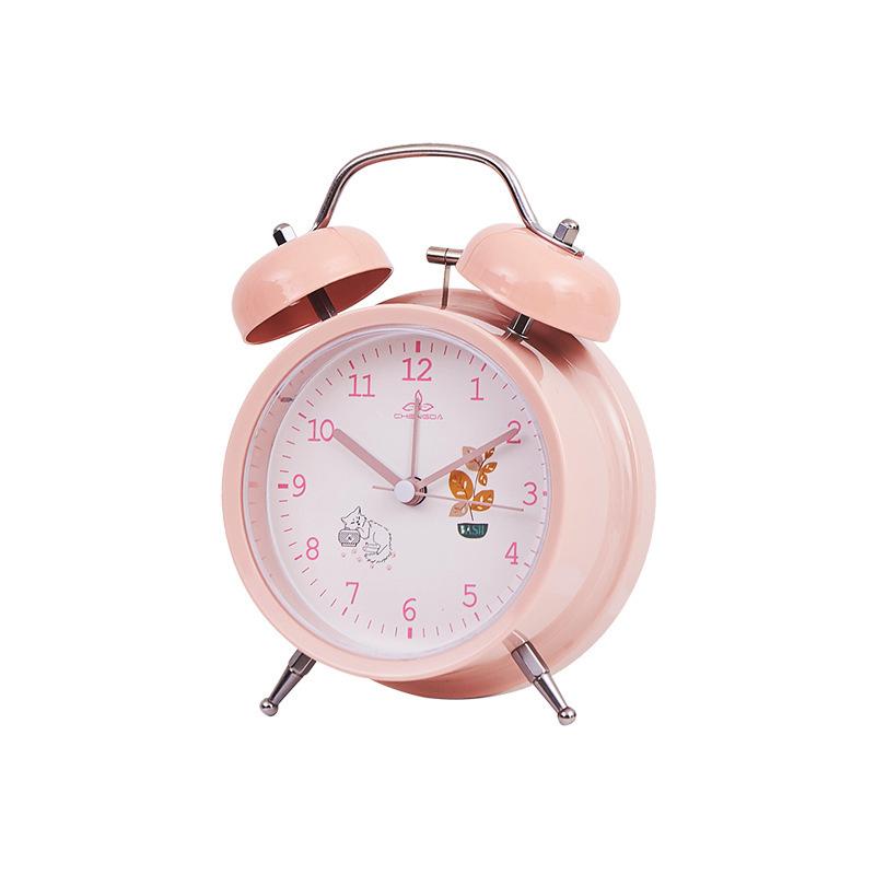 

Новый студенческий будильник милый стиль звонок часы бесшумные прикроватные часы со светом 4-дюймовые часы Y33-Y36