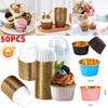 50-150Pcs Cupcake Mold Paper Cup Oilproof Cupcake Liner Baking Cup Tray Case Wedding Party Caissettes Golden Muffin Wrapper Paper