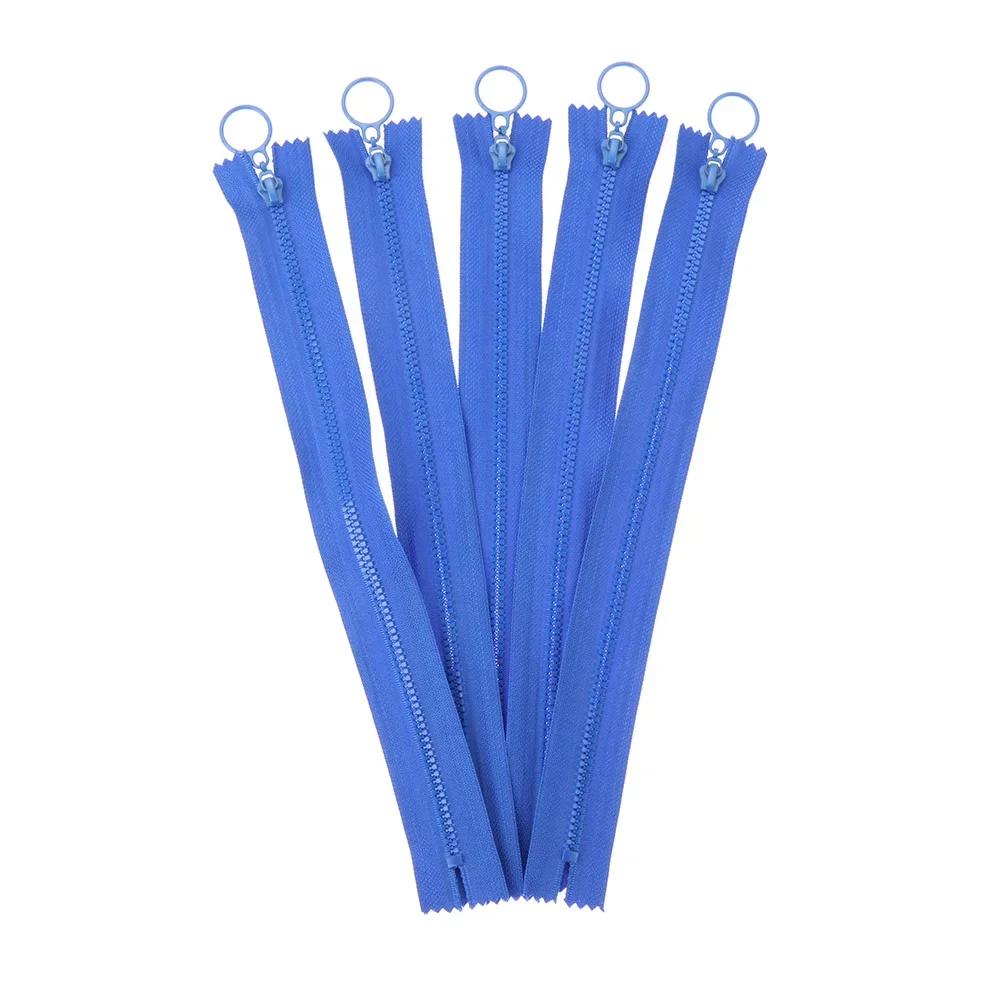 5pcs/Pack Resin Zipper 25cm Candy Colors Zippers Round Ring Zipper Decorative For Sewing Bag Garment DIY Sewing Accessories