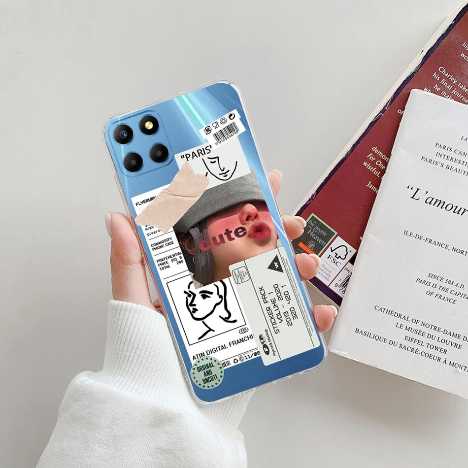 

Чехол для Honor X6 Модный Силиконовый Мягкий ТПУ Задняя Крышка Для Huawei Honor X6 Прозрачные Чехлы для Телефона HonorX6 4G 2022 VNE-LX1 6.5 Honor X6