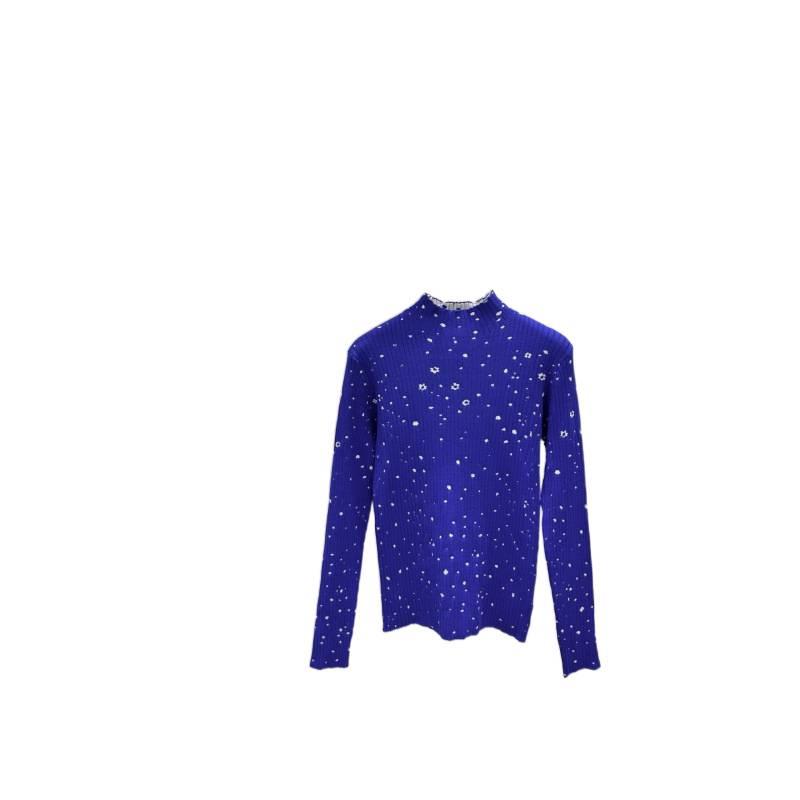 Trendy Brand Double-Sided Jacquard Knitwear: High-Quality Early Autumn Round/Half-High Neck Base Layer