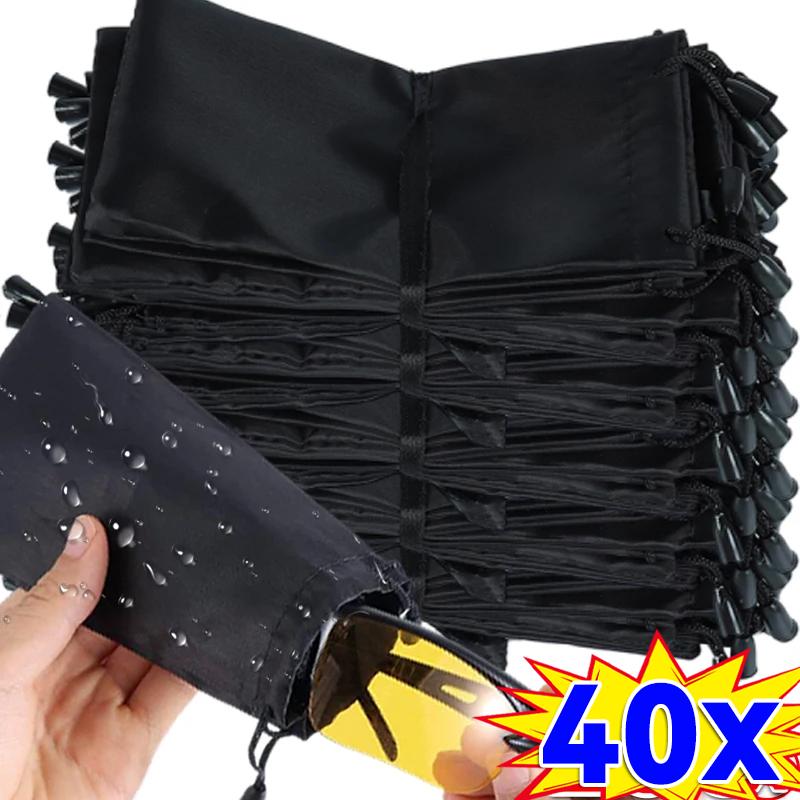 1/100pcs Portable Soft Cloth Waterproof Sunglasses Bag Microfiber Dust Storage Pouch Glasses Carry Bag Eyewear Case Container