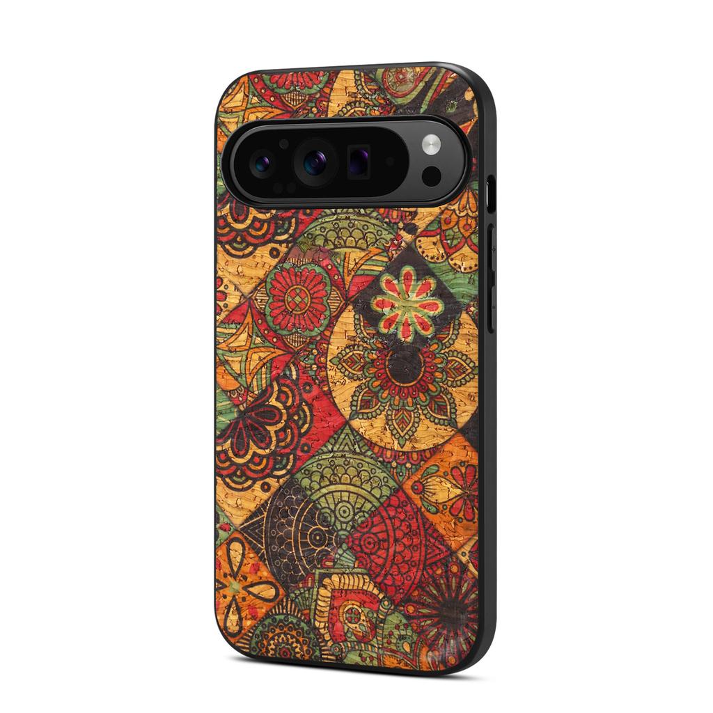For Google Pixel 10/Pixel 10 Pro Case Flower Print PU Leather+PC+TPU Phone Cover