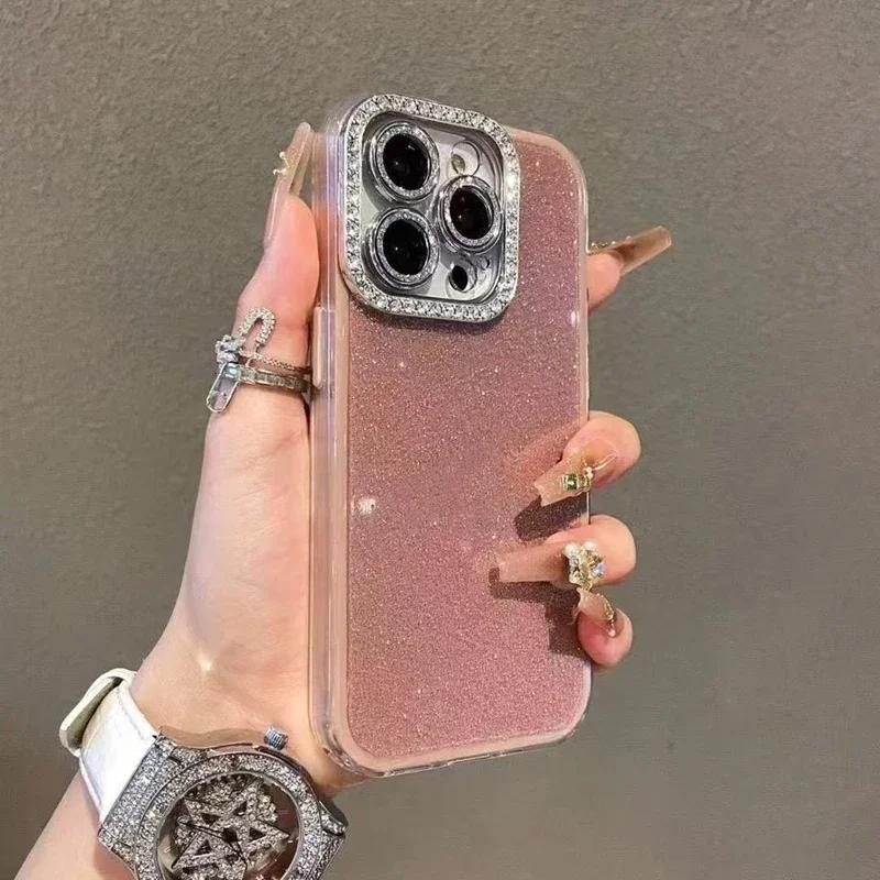 Luxus Glitzer Diamant Handyhülle Für iPhone 14 15 16 Plus 11 12 13 16 Pro Max Stoßfest Hart Rückseite Kameraschutz Hülle