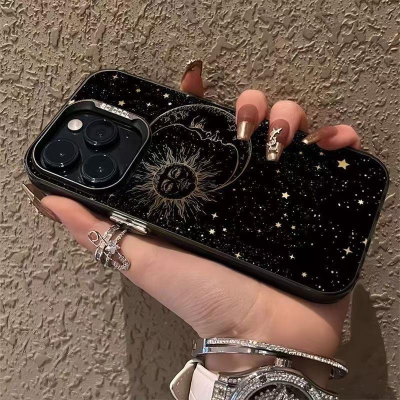 Starry Sky, Sun, and Moon Case for Apple iPhone 16 Pro, 17, 15, Premium, and 14 Pro