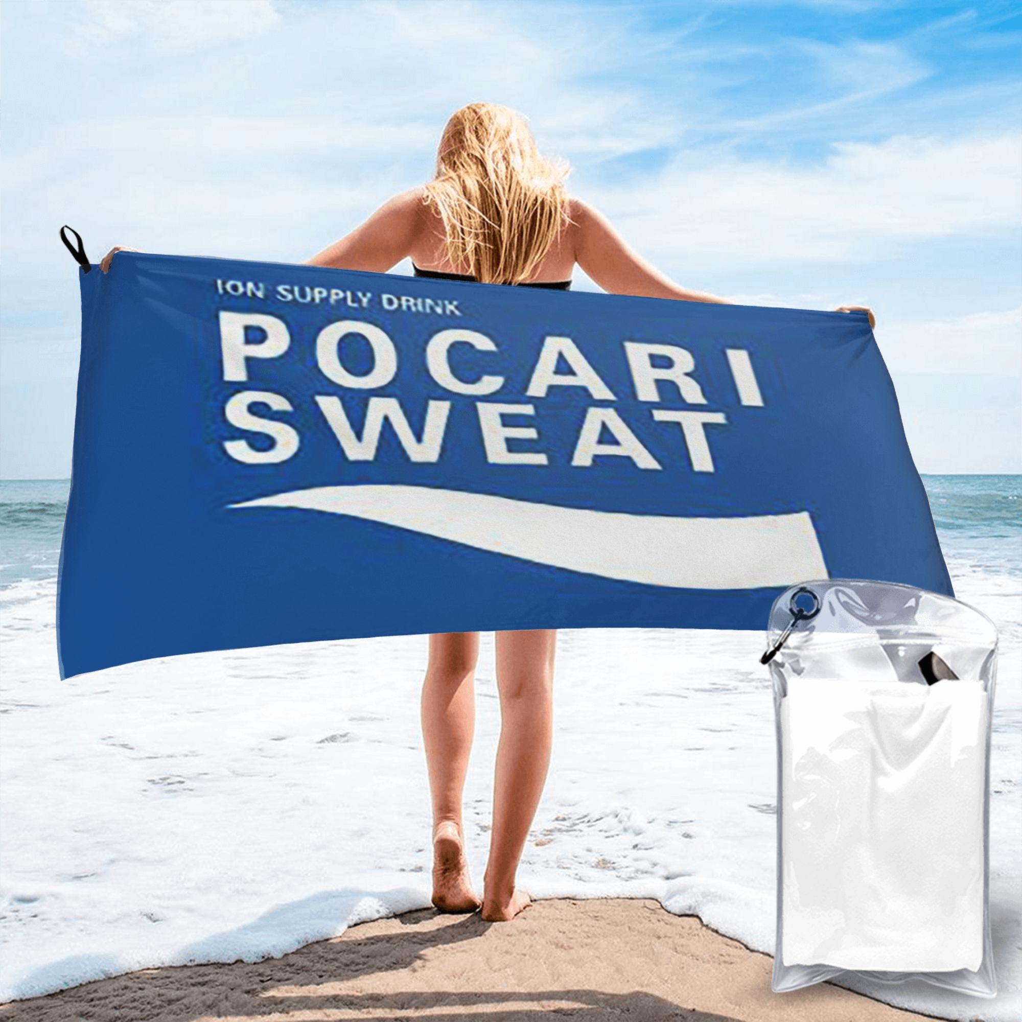 

Just Some Pocari Sweat Beach Towel Soft Microfiber Quick Dry Absorbent Quick Towels For Pool W30*H60(CM)