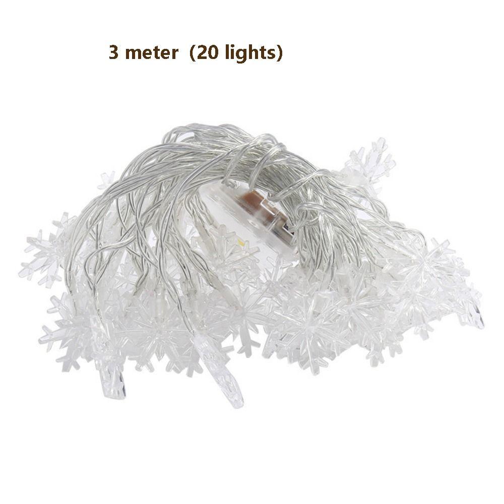 Battery Version LED Curtain Lights Snowflake Tree Decor Lamp New Year Atmosphere Lamp  Home Decor