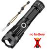 High Power XHP 100 LED Flashlight Rechargeable Torch Zoomable Super Bright Hand Lantern for Camping Outdoor Emergency Flashlight