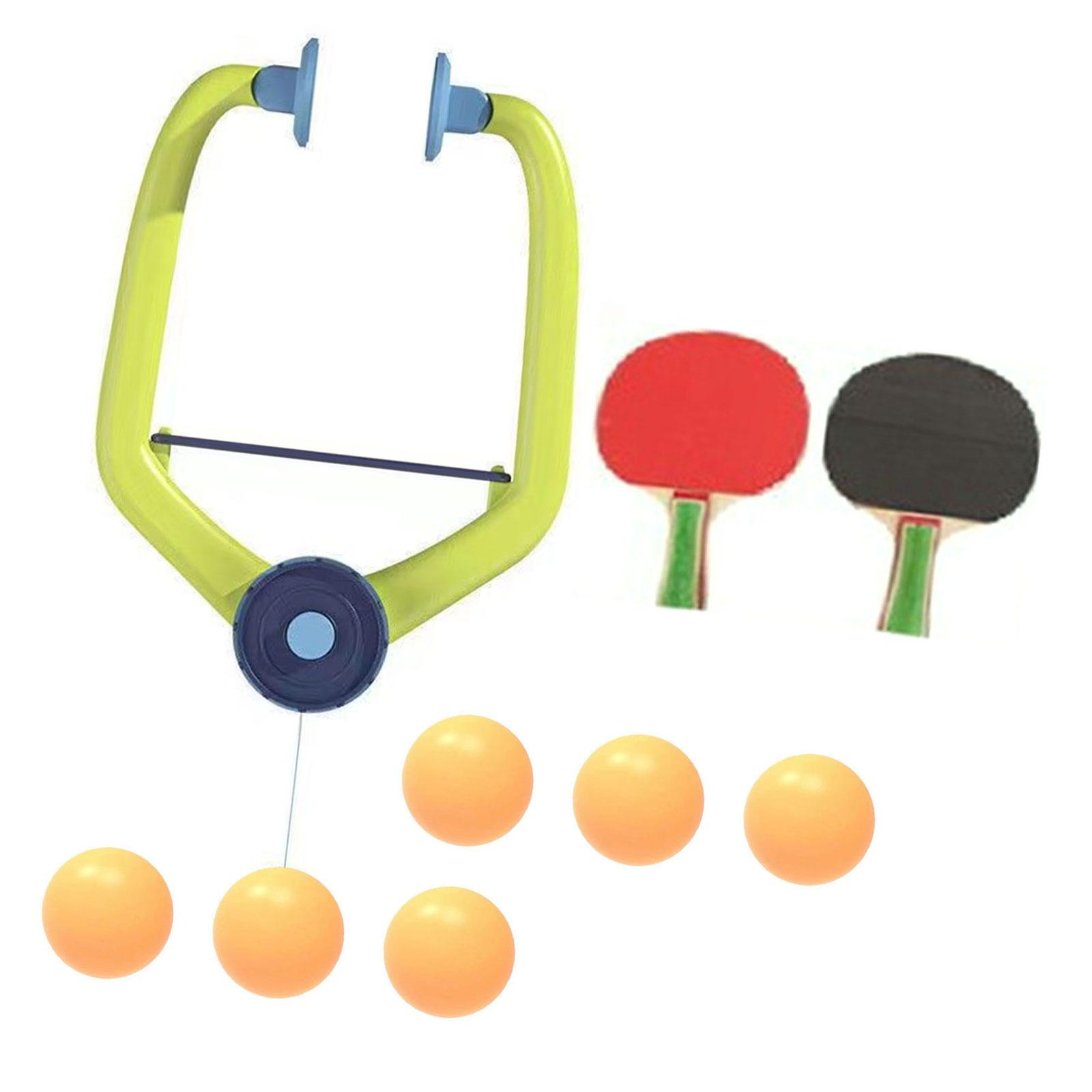

Подвесной набор для тренировок по настольному теннису, Дверная игра в пинг-понг для детей с ракеткой и мячами, Регулируемый подвесной тренажер для настольного тенниса B