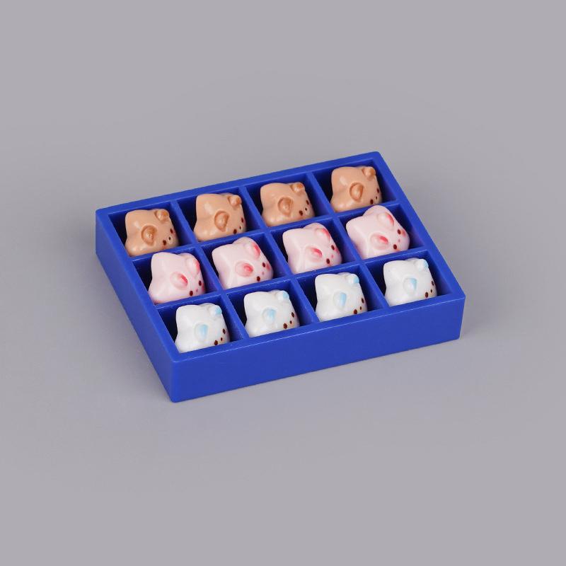 

Миниатюрная кукольная кухня 1/12, Игрушка с едой, Милые печенья в виде щенка и кошки с подносом, Аксессуары для кукольного домика