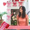 Valentine's Day Ribbon Pattern Heart Shaped Wired Ribbon Decoration Wired Edge Ribbon DIY Crafts Packaging Wedding
