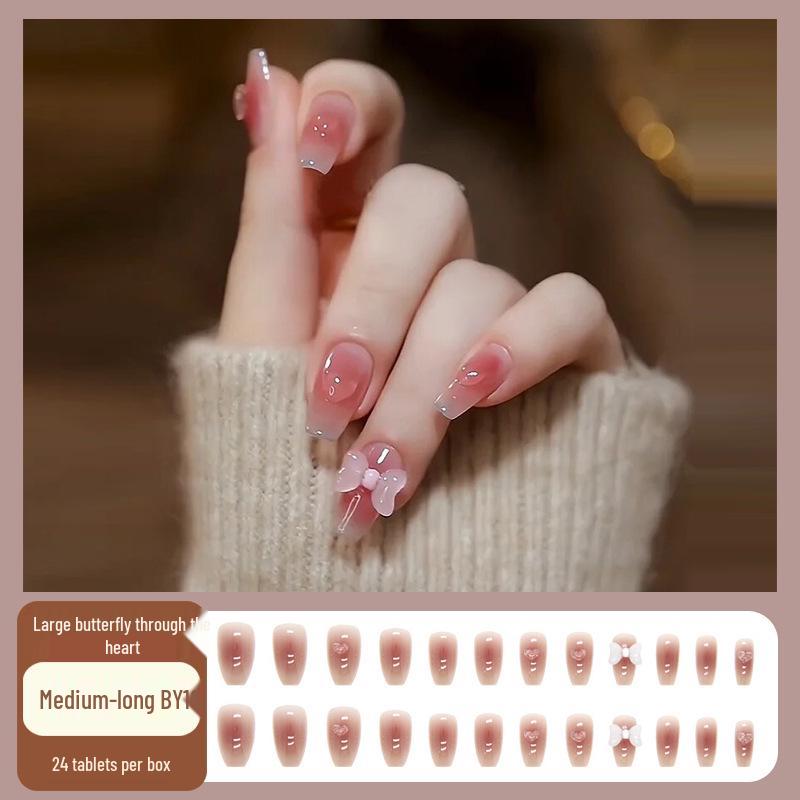 

Нейл-арт Короткий Французский Телесный Отбеливающий Съемные Патчи