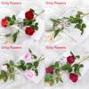 Rose Artificial Flower Bouquet With Silk Material For Wedding Decor And Photography Props