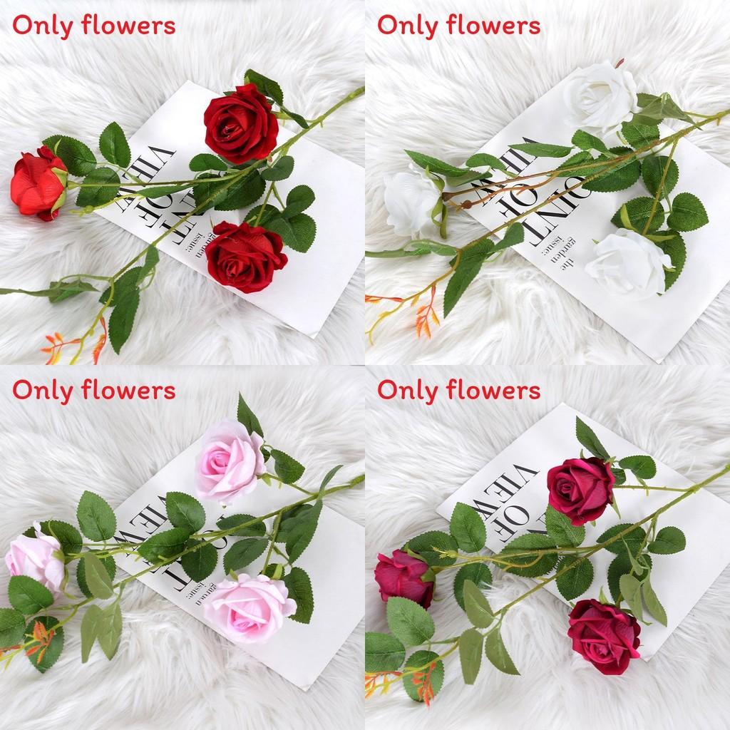 Rose Artificial Flower Bouquet With Silk Material For Wedding Decor And Photography Props