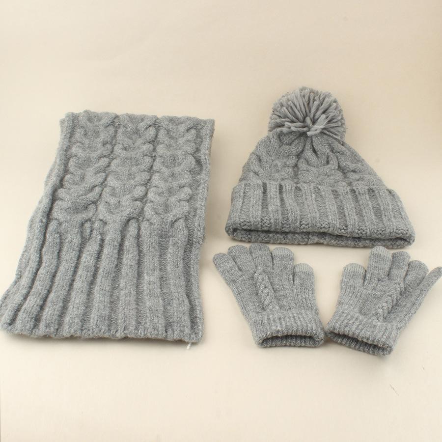 Dziecięcy Zimowy Ciepły Dzianinowy Zestaw Czapka z Pomponem Szalik Rękawiczki Zestaw 3 Szt. Lub Pojedyncza Czapka Beanie Wiatroodporna Ochrona Uszu Dla Chłopców Dziewczynek Zimna Pogoda Na Zewnątrz