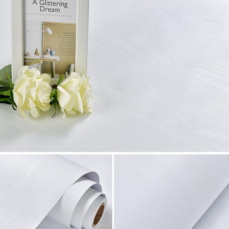 55cm Vinyl Waterproof Wood Grain 3D Stickers for Wardrobe Cupboard Table Closet Furniture PVC Self Adhesive Wallpaper Home Decor