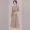 High-End French Balloon Flower Dress Spring Unique Chic Mid-Length Shirt Dress