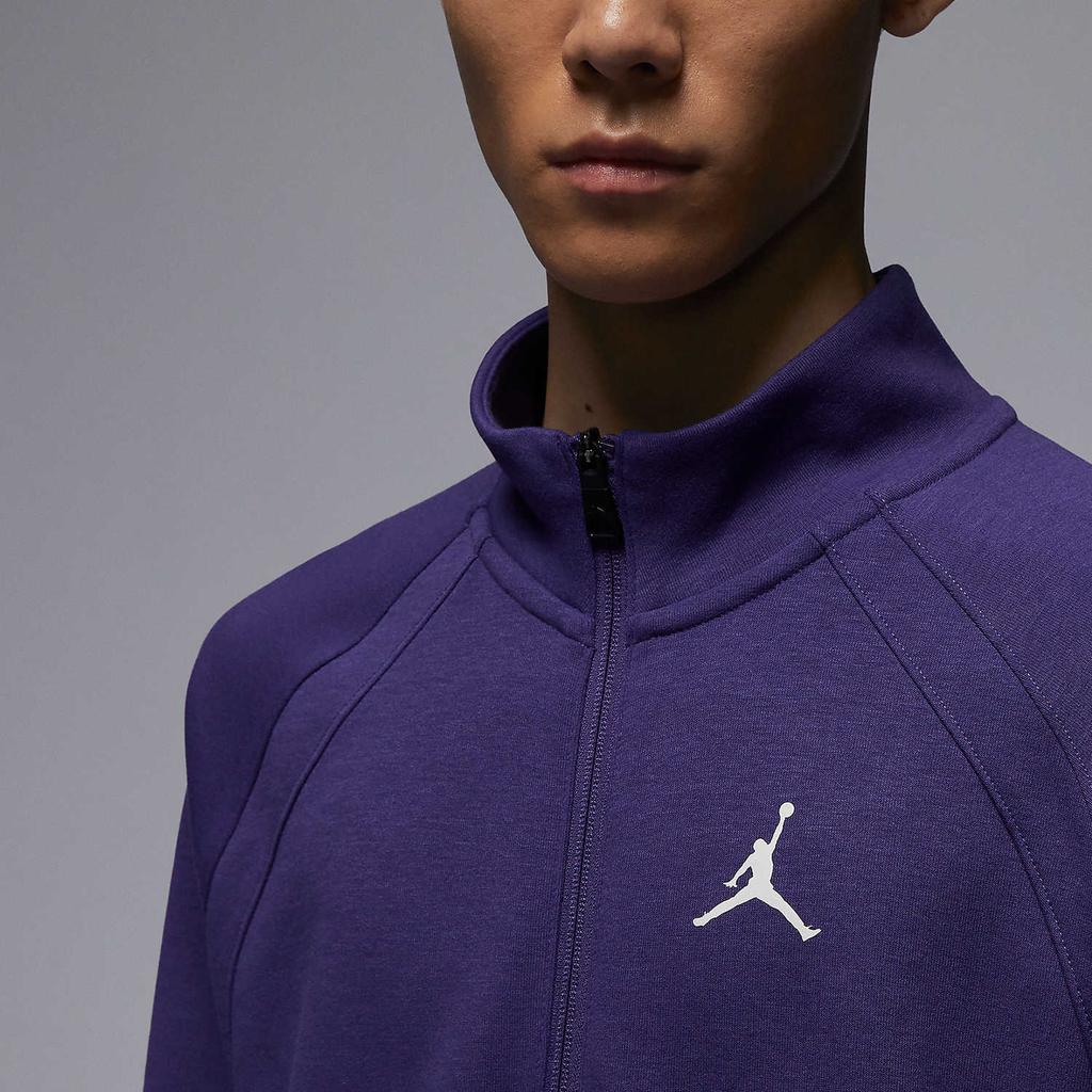 Jordan Sport Stand Collar Half-Zip Sweatshirt Men Tops Purple FB7564-502