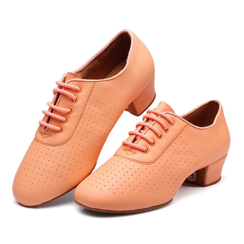 Scarpe da ballo in pelle con fondo morbido da interno per donna, da donna, moderne, Jazz, Latine, Sneakers traspiranti, da ballo, fitness, sportive da donna