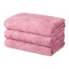Conjunto de Toalhas de Banho Adequado para e Instalações de Cuidados de Enfermagem #S202, Espesso, 100% Algodão, 1300, 70×130cm, 3, Rosa, Liso, Spas, Salões, Hotéis, (28781)