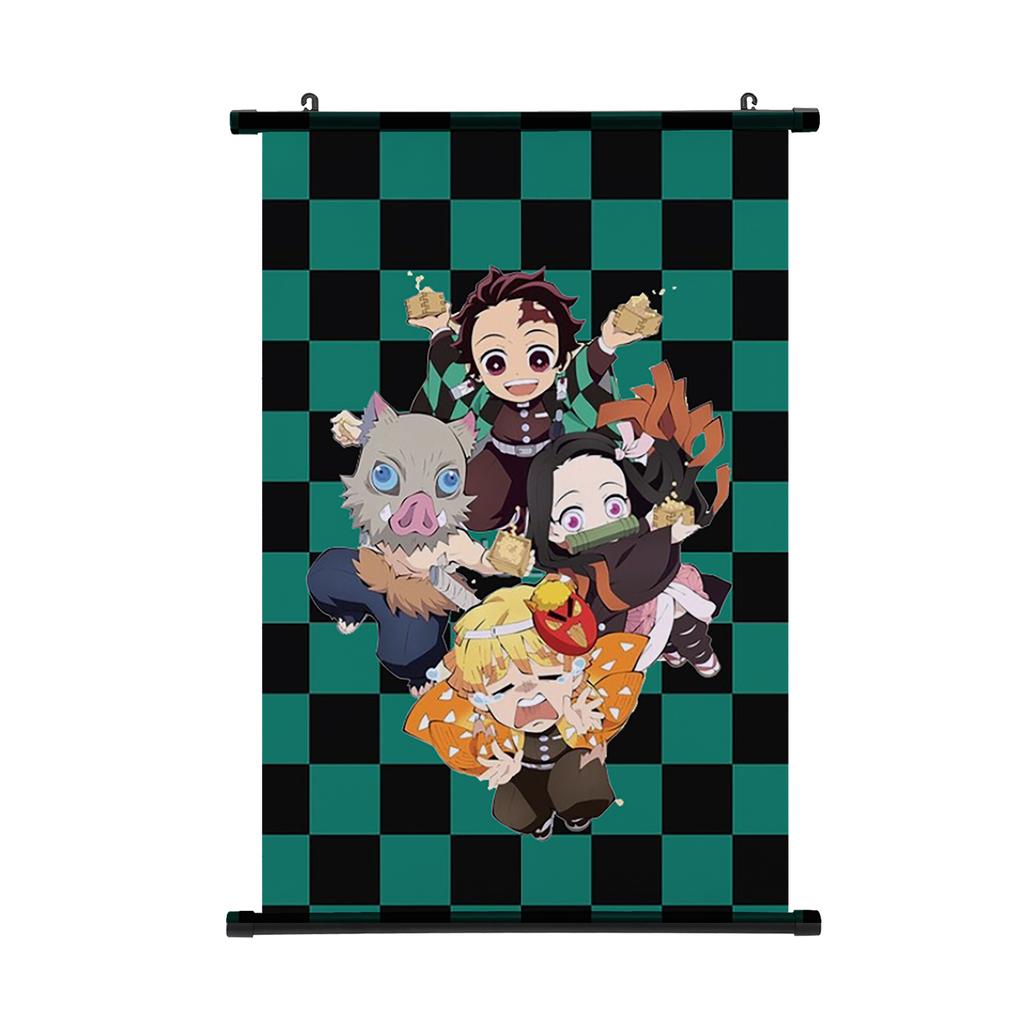 Demon Slayer Nezuko Poster Tecknad Kimetsu No Yaiba Rullposter Vägg Rullposter Populärt Mönster Målning Poster