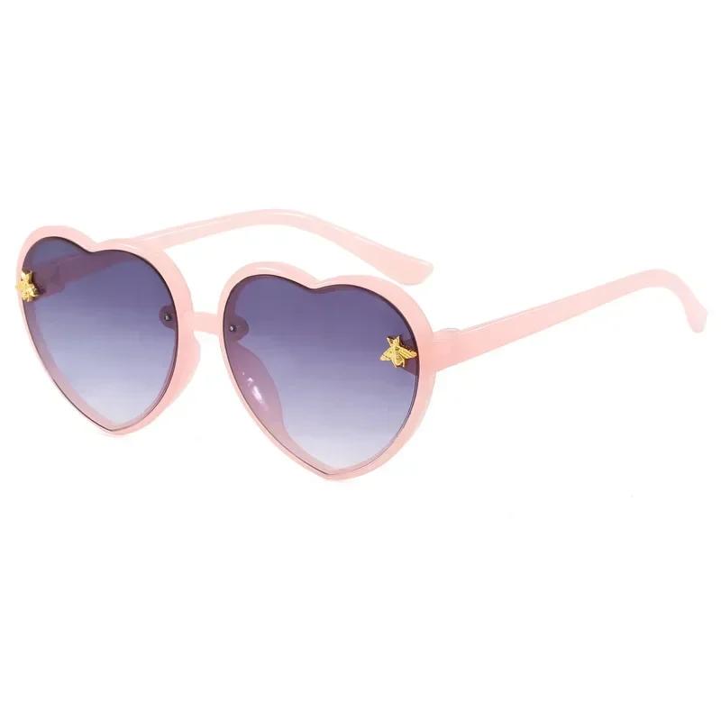 Children'S Fashion Heart-Shaped Cartoon Sunglasses Uv Protection Sun Glasses Outdoor Beach Party Essential Sunglasses