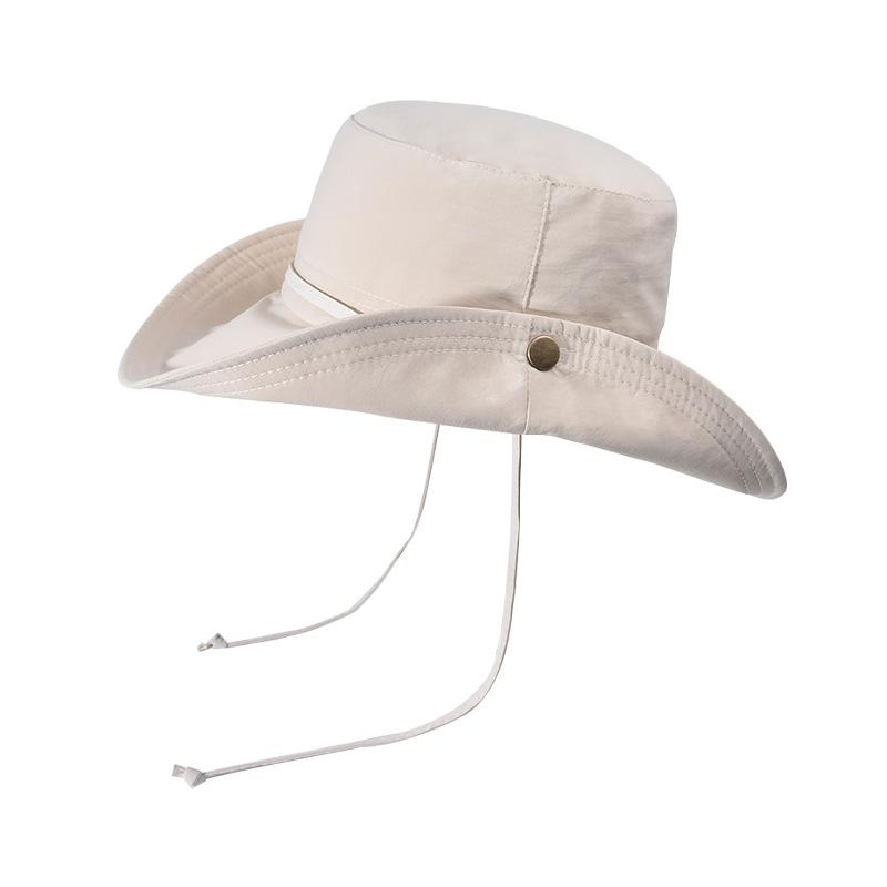 New Spring Summer Women Bucket Hat Waterproof Foldable Large Brim Sun Hat Hangable Outdoor Mountain Camping UV Protection Basin Cap