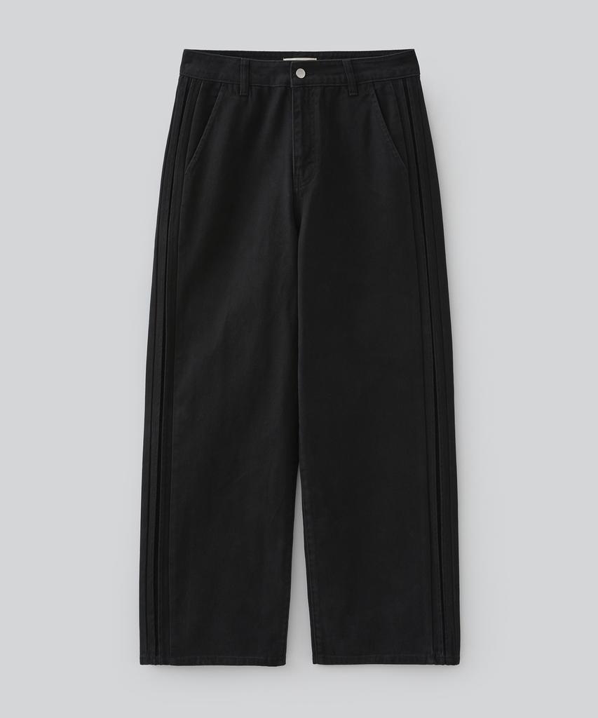 Pabeulega Side Line Chino Pants (Black)