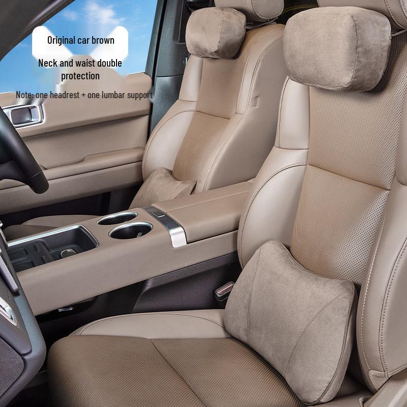 Ideal Headrest & Lumbar Support Pillow for L6L7L8L9 Car Seats - Neck & Back Comfort